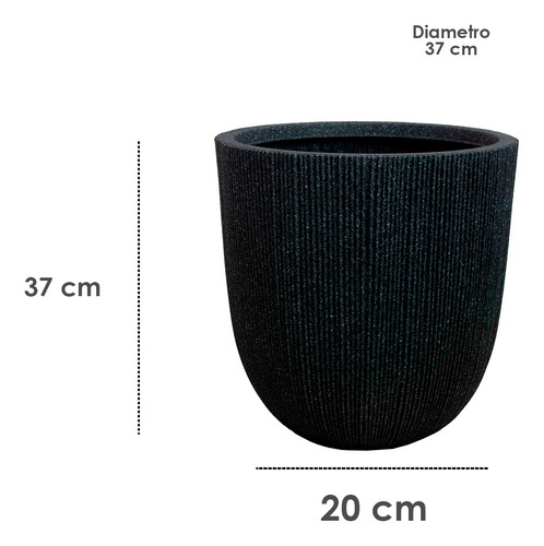 Foto 6 | Maceta Minimalista tipo Acanalada Jauz Improvement Anillada Gris Oxford