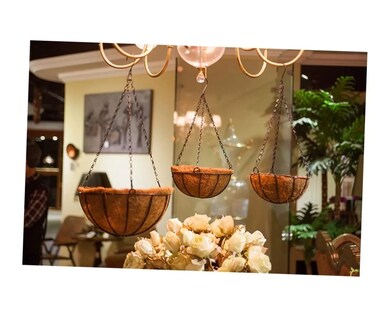 Foto 4 | Maceta Colgante Jardin Economicas De Fibra Coco, Cafe