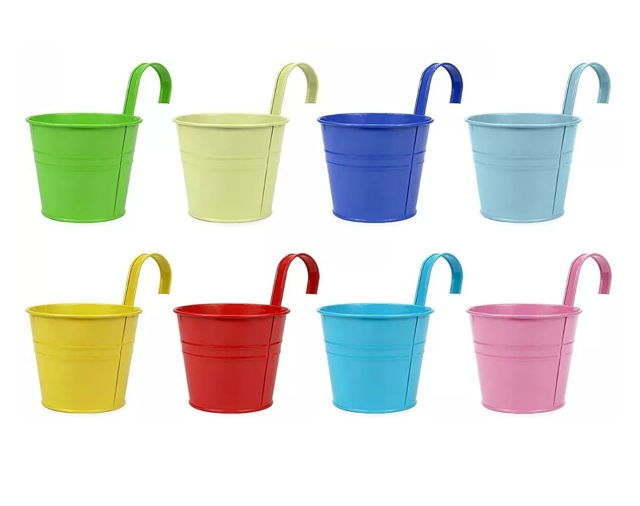 Maceta Colgante Para Baranda De Balcón 8 Pzs Colores $919