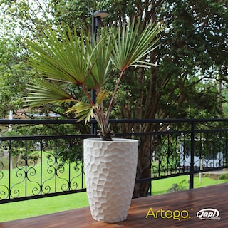 Foto 5 | Maceta Artego Japi Beige para Exteriores Cónica Grande 76 cm de Alto Prisma de Polietileno Ultra Ligera