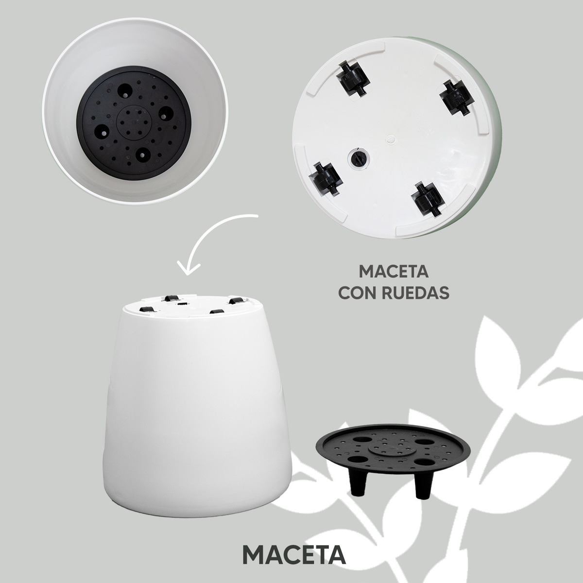Foto 4 | Maceta Vintage Jauz Tipo Cilindro color Blanco