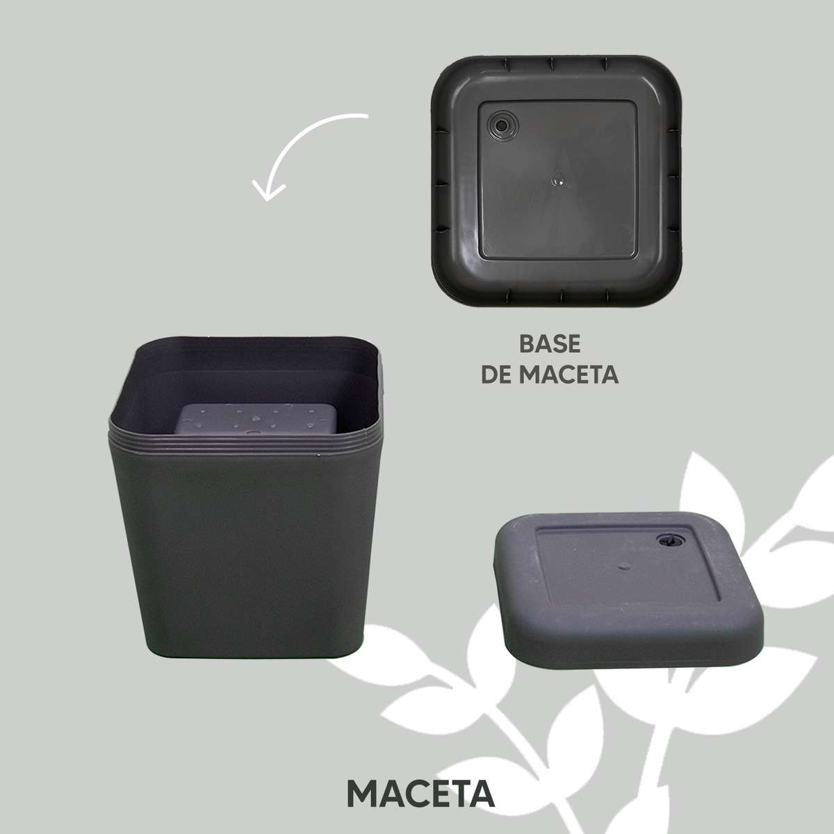 Foto 6 pulgar | Maceta Minimalista Jauz para Interior y Exterior Tipo Cubo Elegante