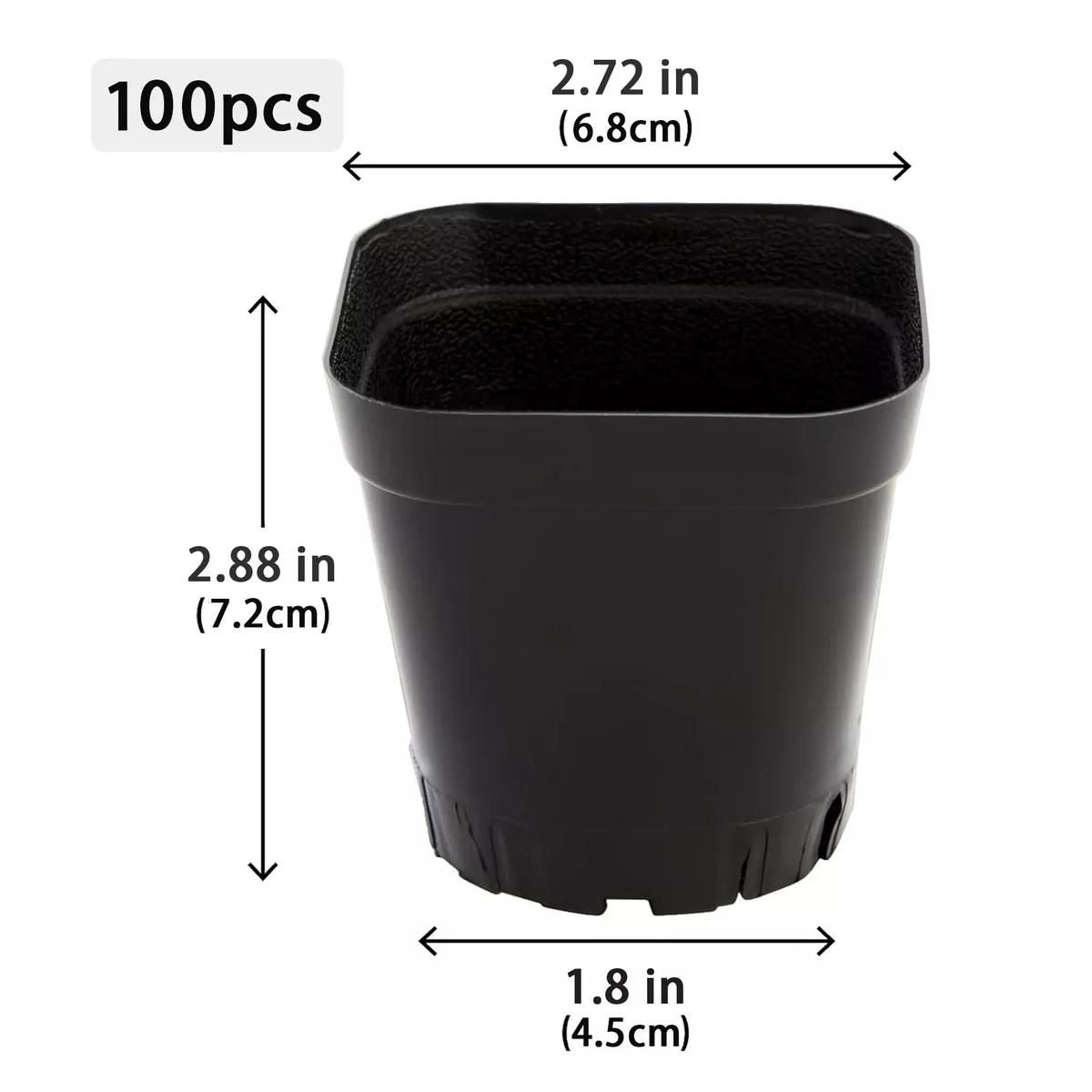 Foto 3 pulgar | 100 Piezas Maceta  Flexibles Plastico Eo Safe Imports Esi-17623 Negro