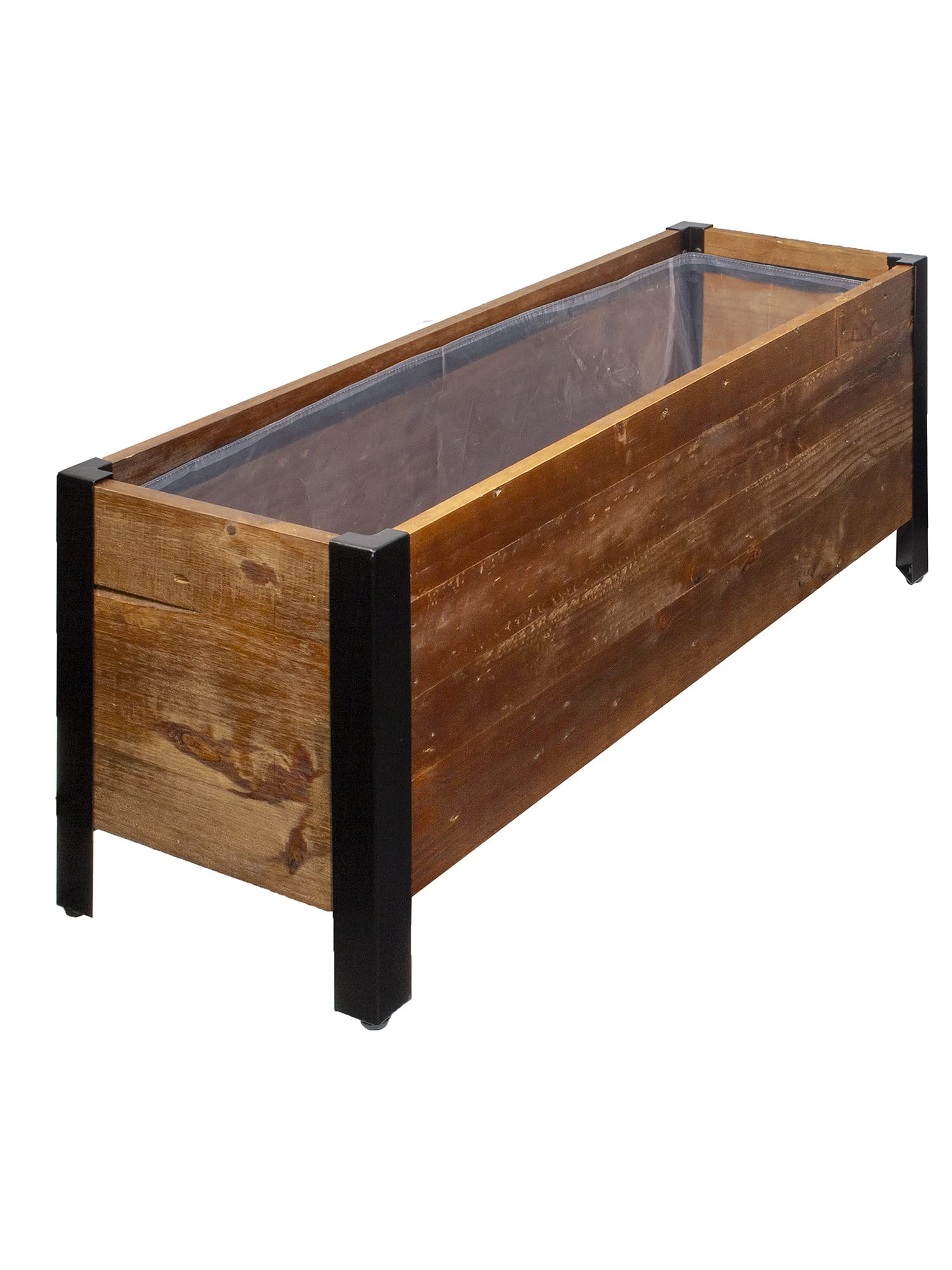 Foto 2 pulgar | Jardinera Amazon Basics De Madera Reciclada, Color Marrón, 94 X 33 X 38 Cm - Venta Internacional.