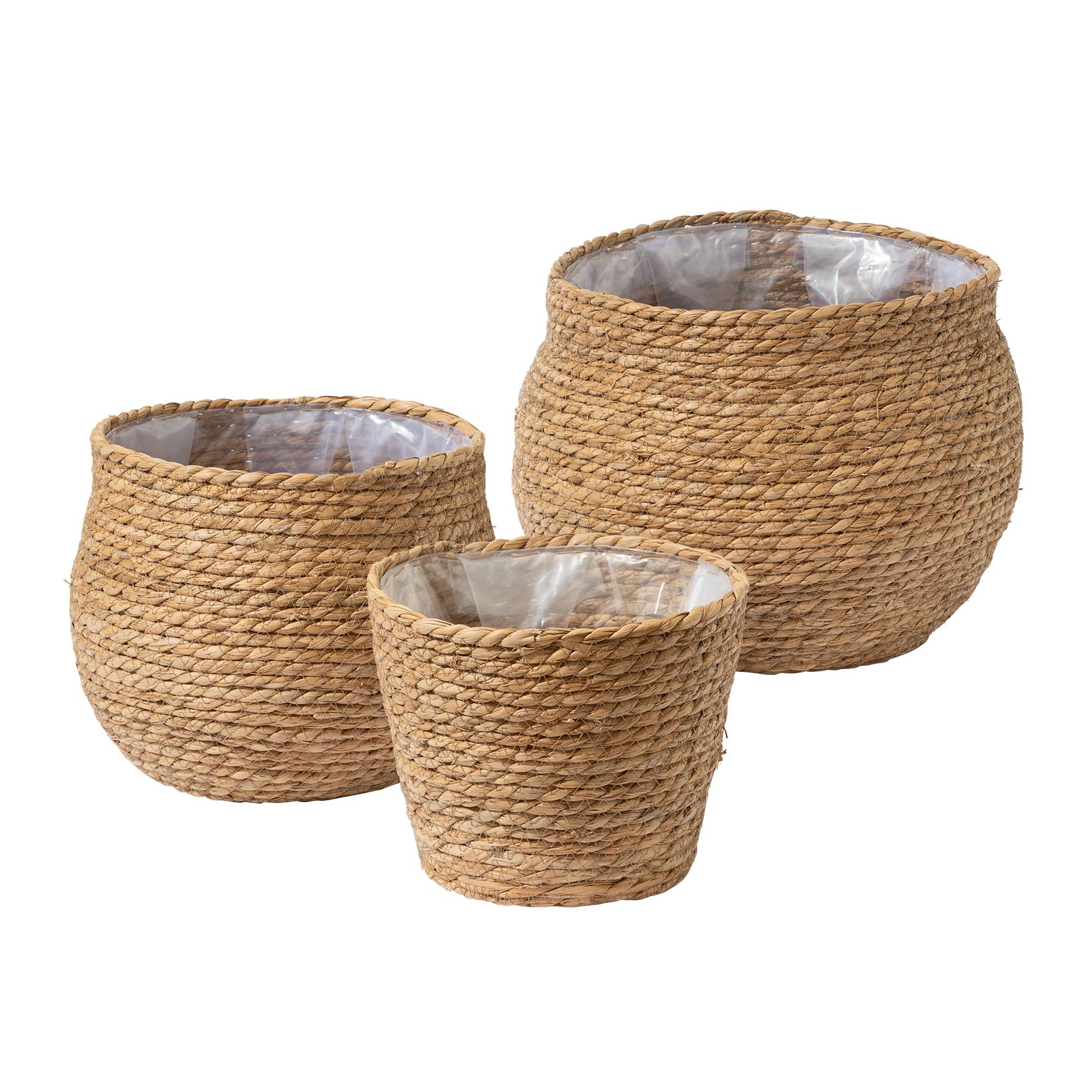 Foto 1 | Maceta La Jolie Muse De Hierba Marina Natural, Paquete Grande De 3, Color Marrón - Venta Internacional.