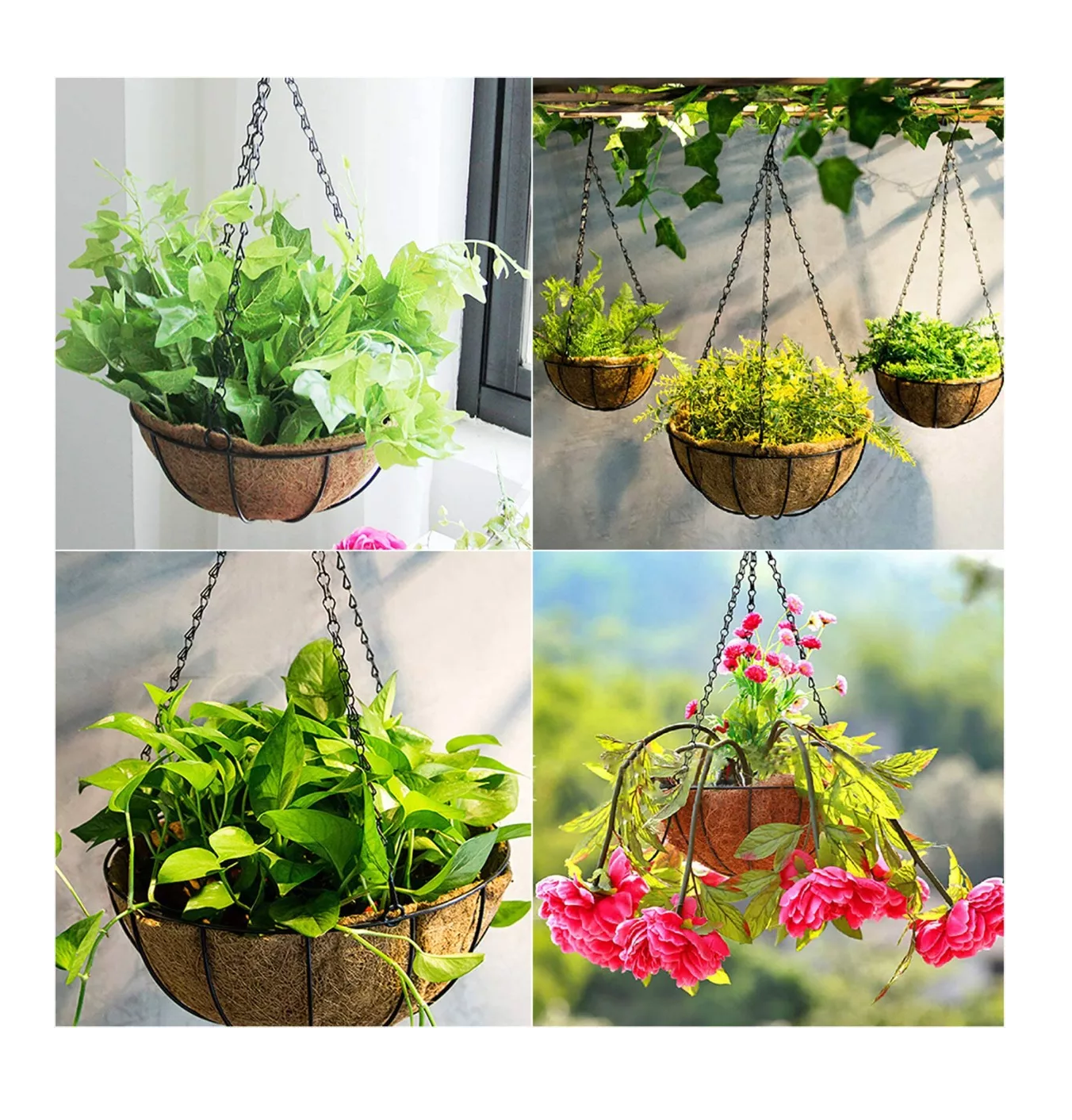 Foto 5 | Maceta Colgante Jardin Economicas De Fibra Coco, Belug Cafe