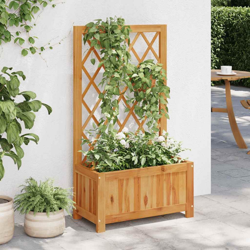Foto 3 pulgar | Cama Elevada Para Jardín Vidaxl Con Enrejado De Madera De Acacia, Color Marrón - Venta Internacional.