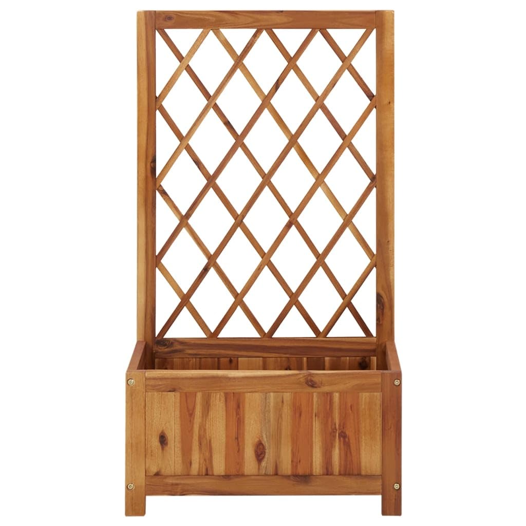 Foto 5 pulgar | Cama Elevada Para Jardín Vidaxl Con Enrejado De Madera De Acacia, Color Marrón - Venta Internacional.