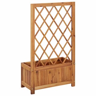 Foto 7 | Cama Elevada Para Jardín Vidaxl Con Enrejado De Madera De Acacia, Color Marrón - Venta Internacional.