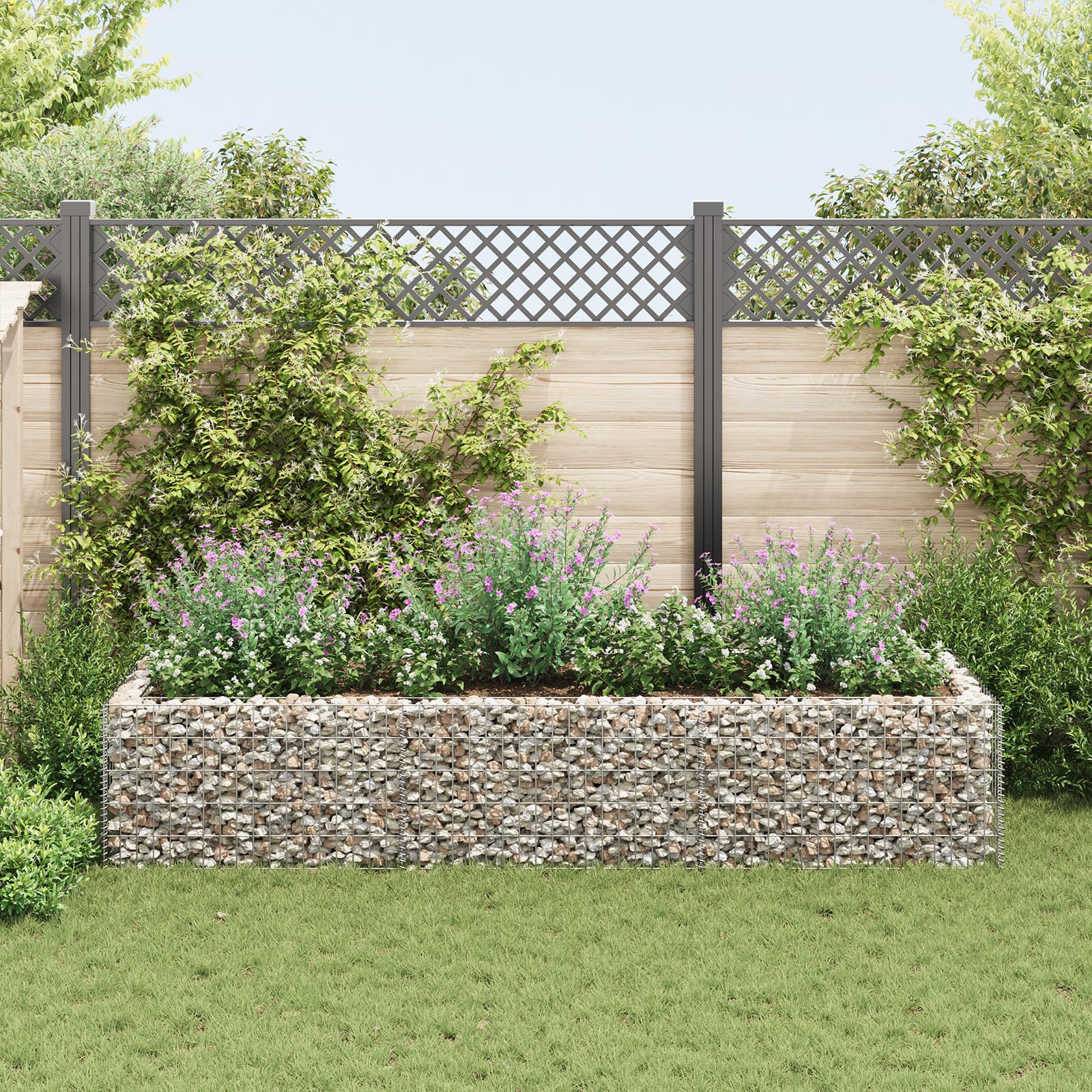 Foto 3 pulgar | Macetero Gabion Vidaxl Rectangular De Acero Galvanizado - Venta Internacional.