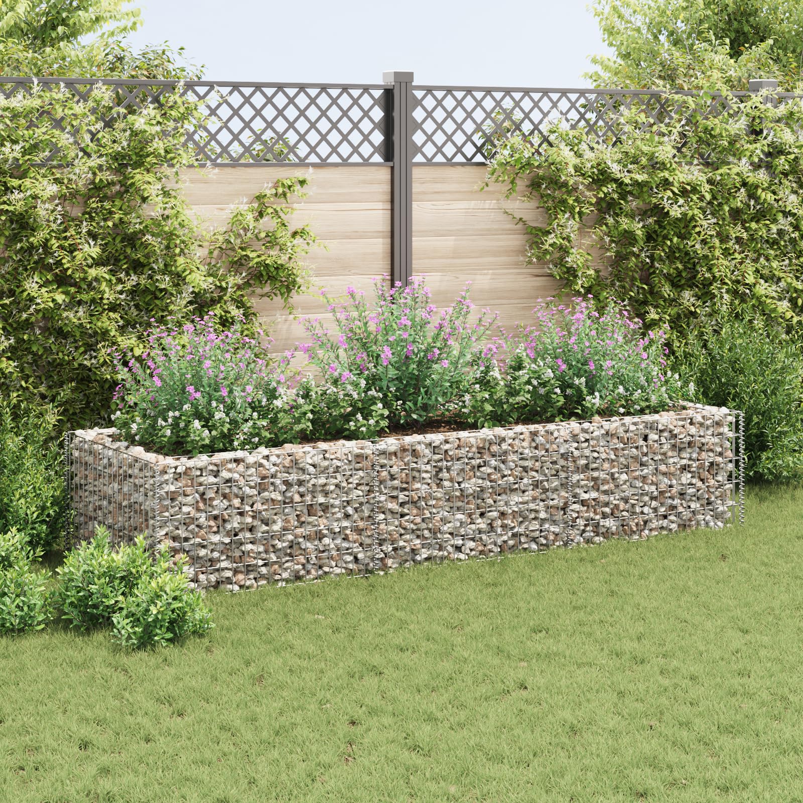 Foto 4 pulgar | Macetero Gabion Vidaxl Rectangular De Acero Galvanizado - Venta Internacional.