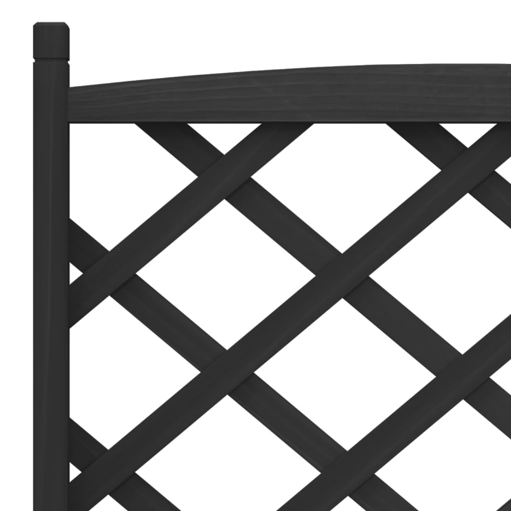 Foto 8 pulgar | Jardinera Elevada Con Enrejado Vidaxl, Madera De Abeto Maciza Negra - Venta Internacional.