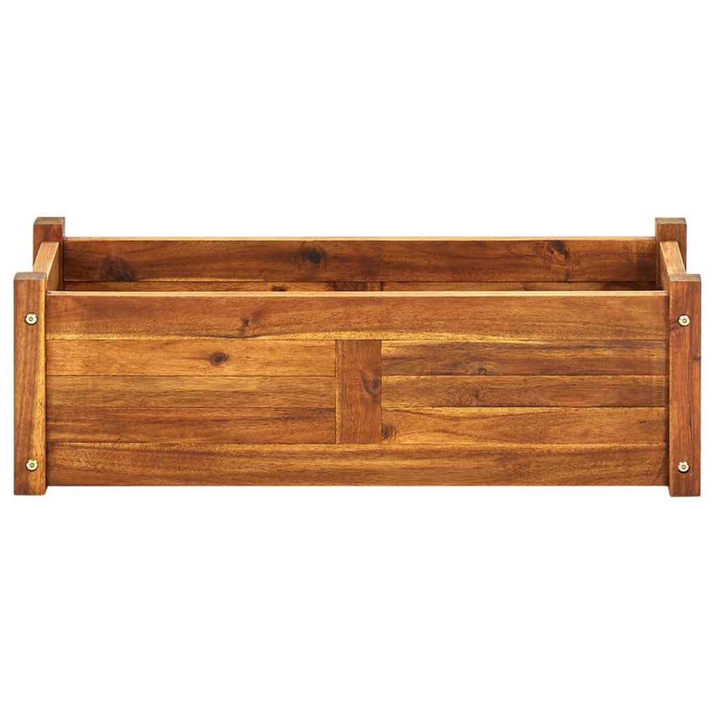 Foto 4 pulgar | Macizo De Flores Elevado Vidaxl Garden, Madera Maciza De Acacia, Color Marrón - Venta Internacional.