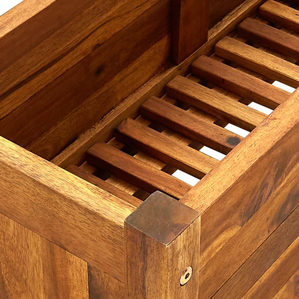 Foto 6 | Macizo De Flores Elevado Vidaxl Garden, Madera Maciza De Acacia, Color Marrón - Venta Internacional.