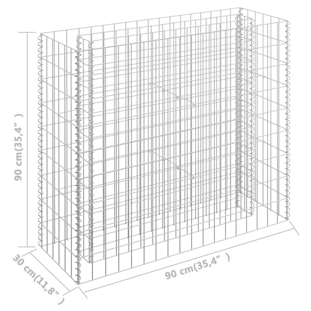 Foto 8 pulgar | Jardinera Gabion De Acero Galvanizado Vidaxl Con Cama Elevada - Venta Internacional.