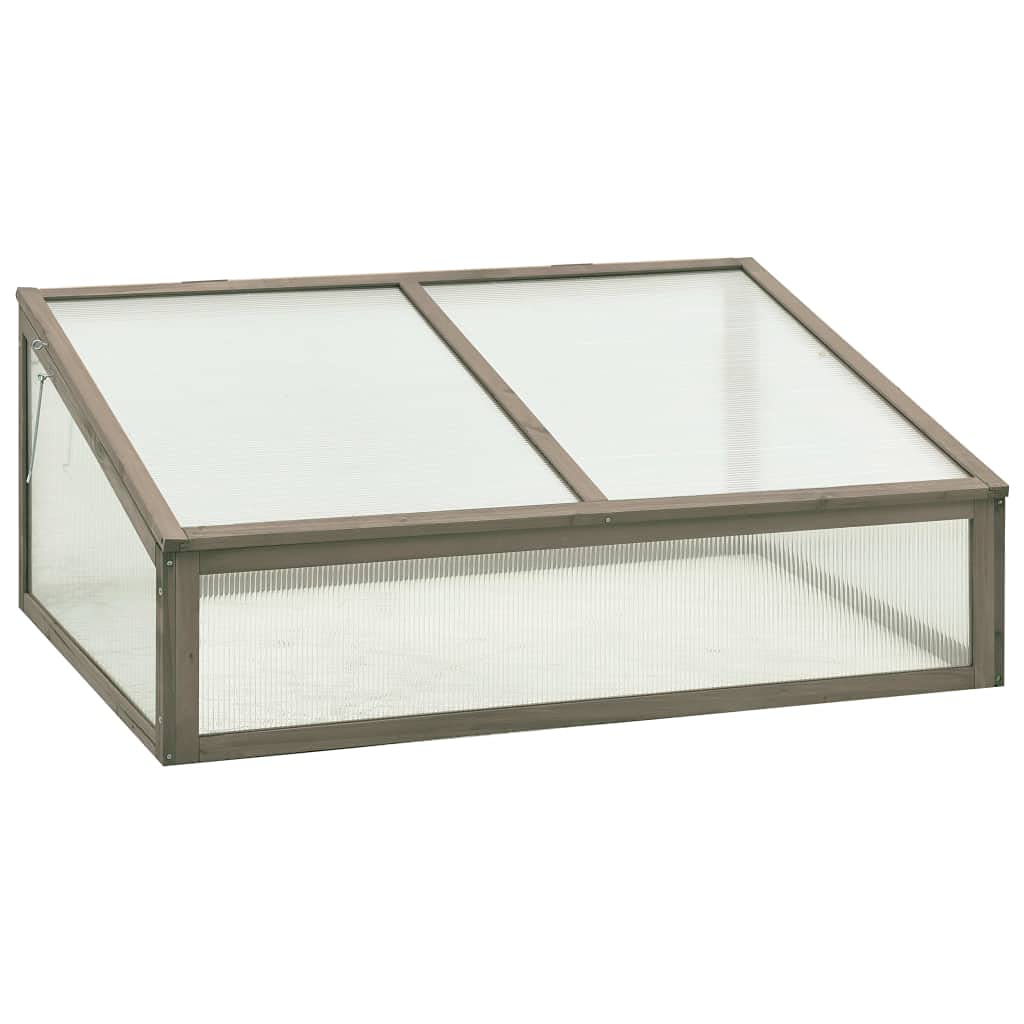 Greenhouse Vidaxl, Madera Maciza De Abeto Con Panel De Policarbonato, 100 X 65 X 40 Cm - Venta Internacional.