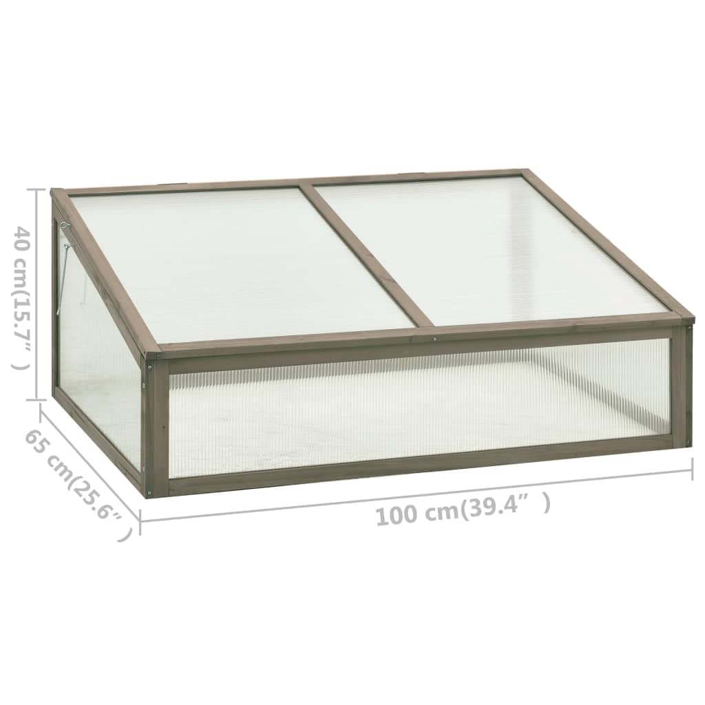 Foto 5 pulgar | Greenhouse Vidaxl, Madera Maciza De Abeto Con Panel De Policarbonato, 100 X 65 X 40 Cm - Venta Internacional.
