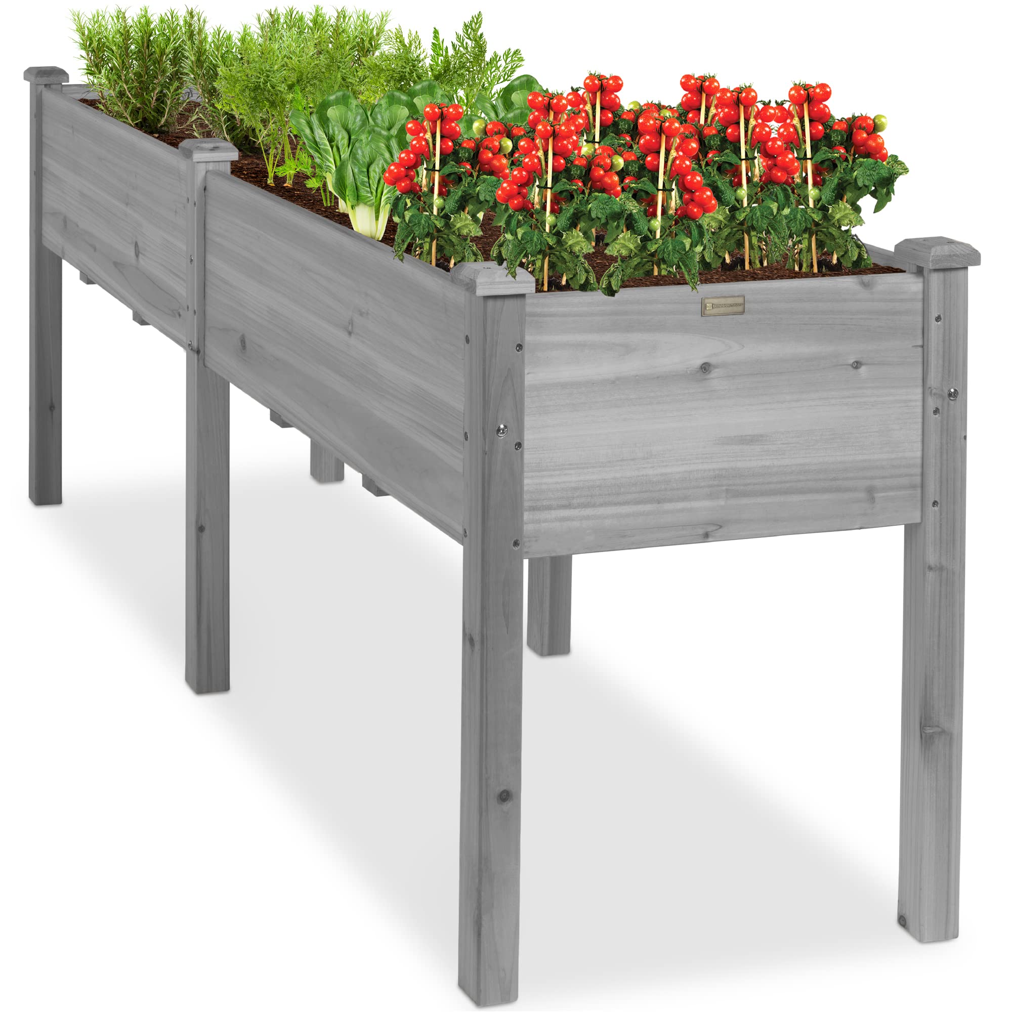 Cama De Jardín Elevada Best Choice Products, 72 X 24 X 30 Pulgadas, Gris - Venta Internacional.