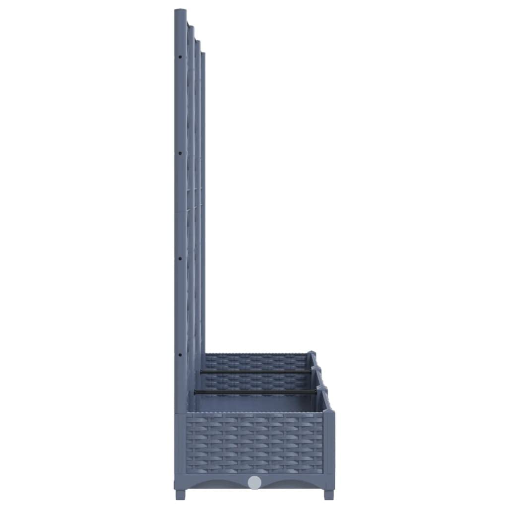 Foto 6 | Jardinera Vidaxl Pp Gris Oscuro Con Enrejado De 120 X 40 X 121 Cm - Venta Internacional.