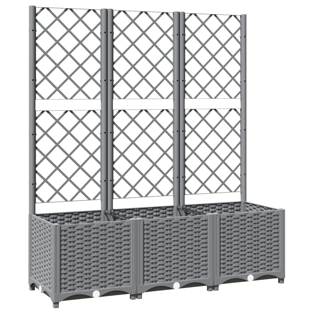 Foto 1 | Jardinera Con Enrejado Vidaxl De Polipropileno Gris Claro - Venta Internacional.
