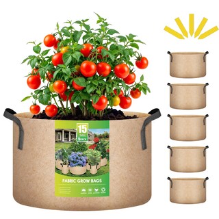 Foto 1 | Paquete De 5 Unidades De Tela No Tejida Grow Bags Ipower De 15 Galones (56,78 Litros) - Venta Internacional.