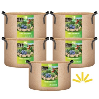 Foto 1 | Grow Bags Ipower, Tela No Tejida, Color Canela, 15 Galones, Paquete De 5 - Venta Internacional.