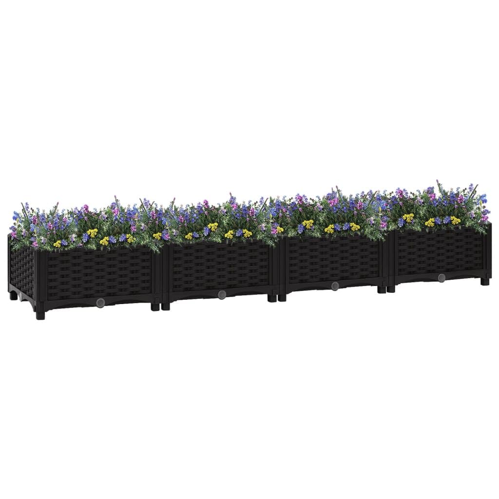 Foto 3 pulgar | Maceta De Jardín Con Cama Elevada Vidaxl, Polipropileno Negro, 63 Cm - Venta Internacional.