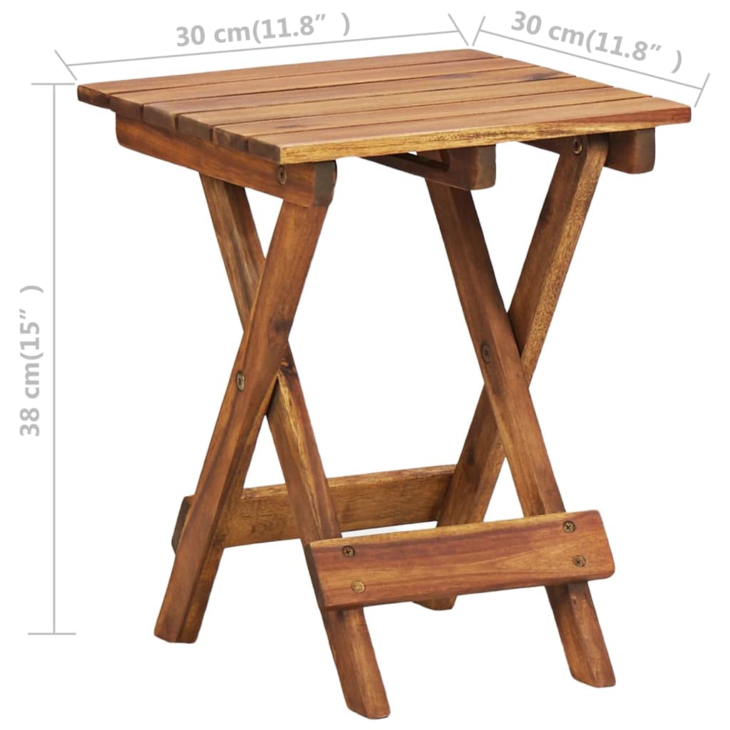 Foto 8 pulgar | Soporte Para Plantas Vidaxl De Madera Maciza De Acacia Plegable, Marrón, 30 X 30 X 38 - Venta Internacional.