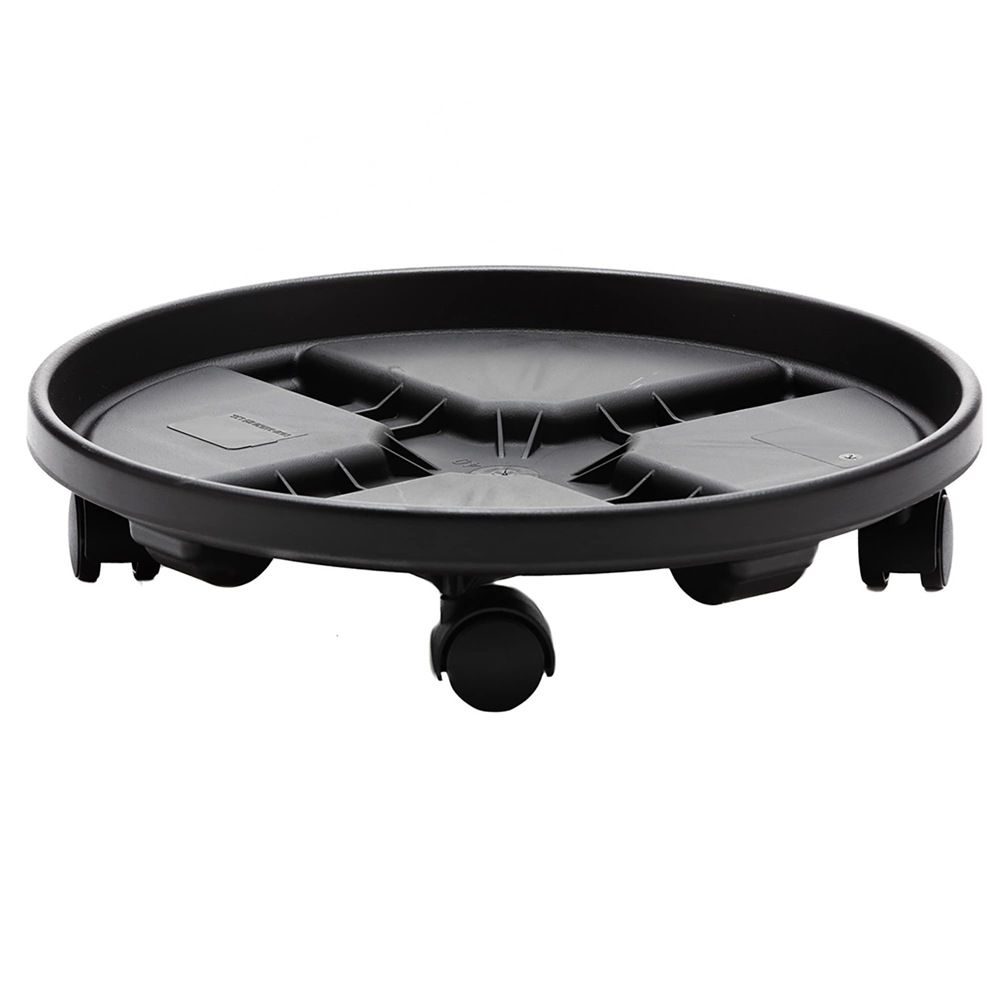 Maceta Redonda Caddy Bloem Con Ruedas De Plástico Negro De 14 Pulgadas - Venta Internacional.