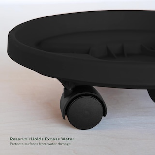 Foto 3 | Maceta Redonda Caddy Bloem Con Ruedas De Plástico Negro De 14 Pulgadas - Venta Internacional.