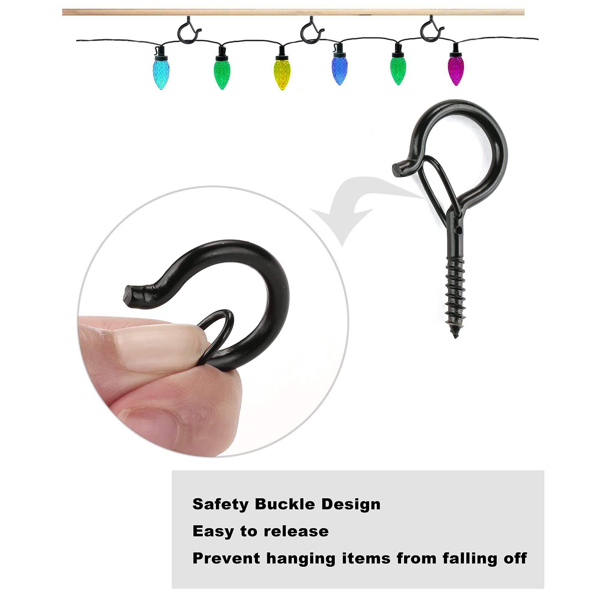 Foto 2 | Paquete De 20 Ganchos Q-hanger Plusroc Para Luces Navideñas De 5,6 Cm - Venta Internacional.