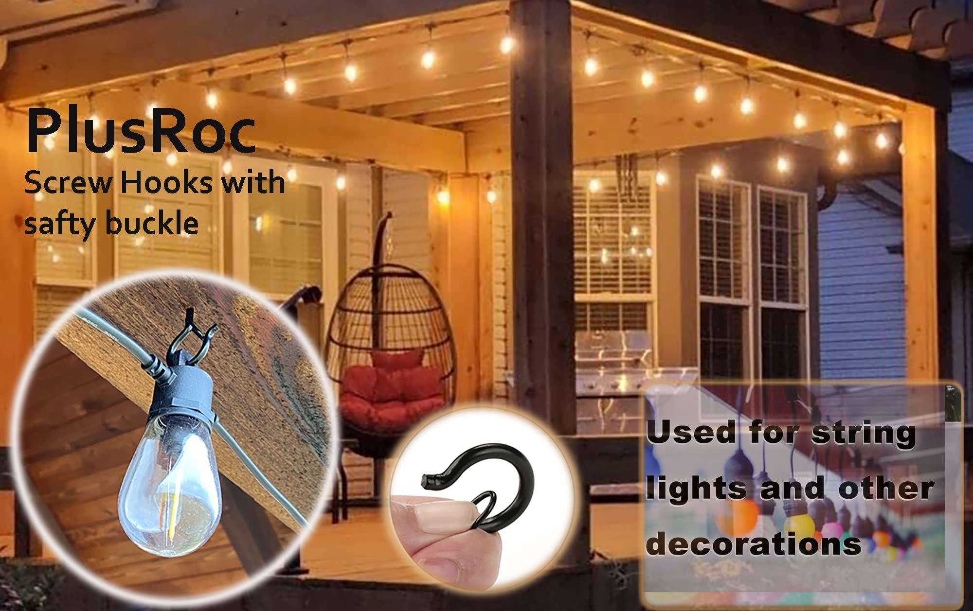 Foto 3 | Paquete De 20 Ganchos Q-hanger Plusroc Para Luces Navideñas De 5,6 Cm - Venta Internacional.