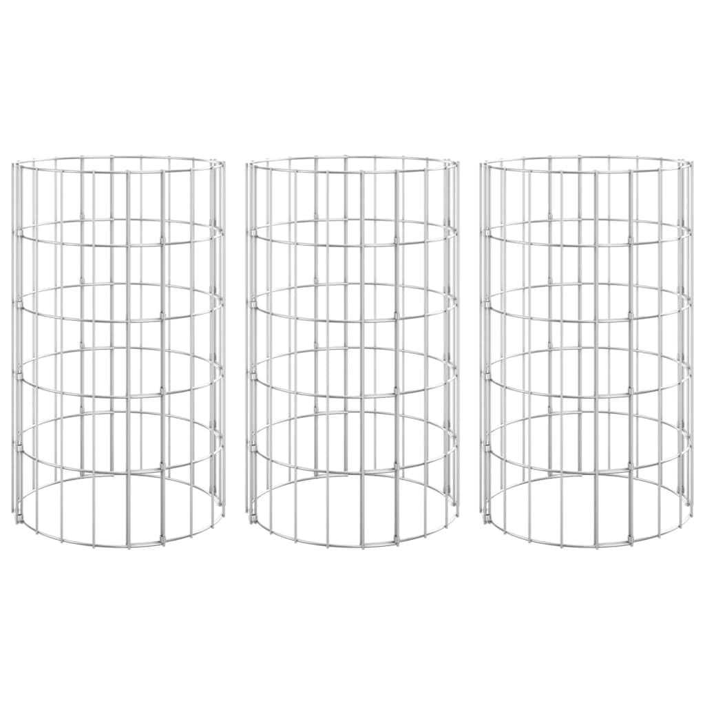 Foto 2 pulgar | Camas Elevadas Circulares De Gaviones Vidaxl De 30 X 50 Cm, Paquete De 3 - Venta Internacional.