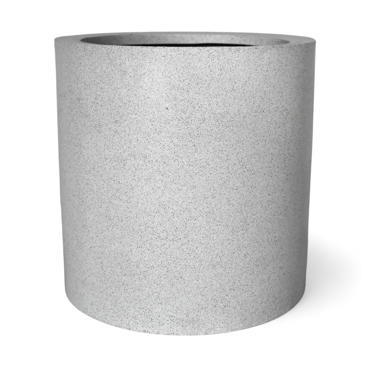 Foto 1 | Maceta Minimalista Simulación Granito Blanco Polietileno 40 Cm Cilindro