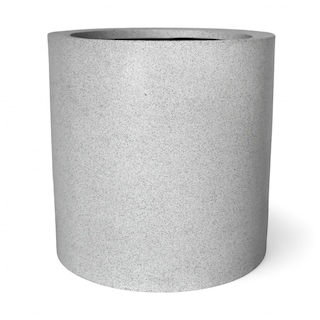 Foto 1 | Maceta Minimalista Simulación Granito Blanco Polietileno 40 Cm Cilindro