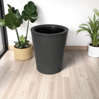 Foto 3 | Maceta Minimalista Simulación Granito Gris Polietileno 50 Cm Conica