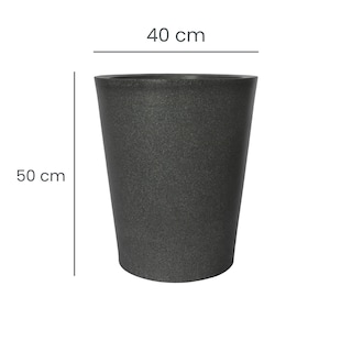 Foto 4 | Maceta Minimalista Simulación Granito Gris Polietileno 50 Cm Conica