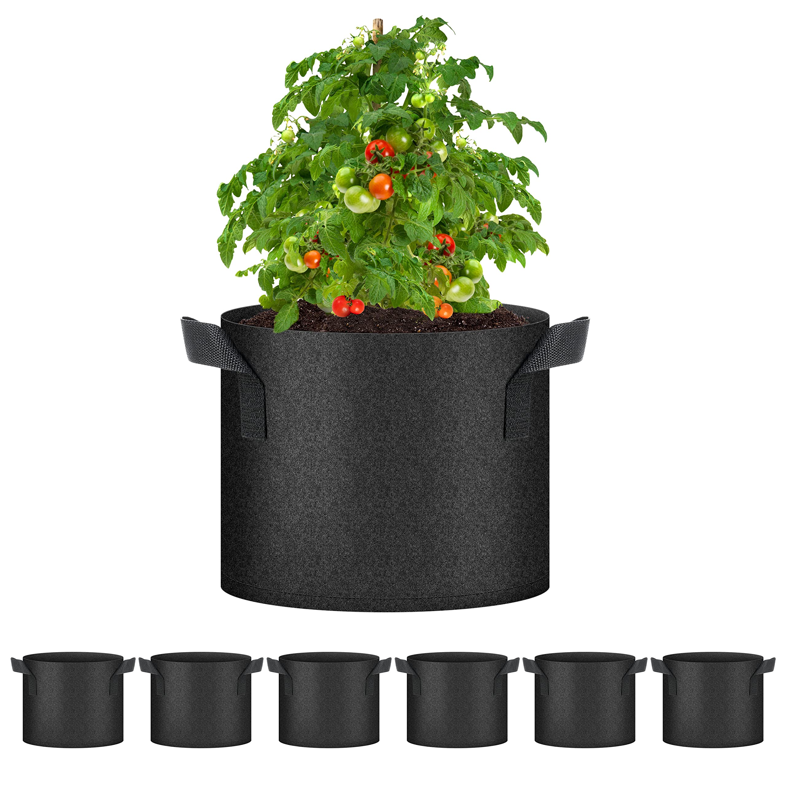 Bolsas De Cultivo Healsmart Nonwoven De 5 Galones  Paquete De 6 Unidades  Para Jardín - Venta Internacional.