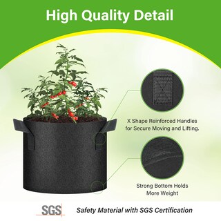 Foto 4 | Bolsas De Cultivo Healsmart Nonwoven De 5 Galones Paquete De 6 Unidades Para Jardín - Venta Internacional.