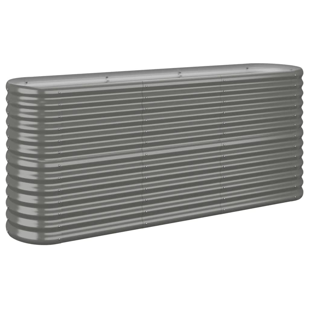 Cama Elevada De Jardín Vidaxl De Acero Con Recubrimiento En Polvo Gris  152 X 40 X 68 Cm - Venta Internacional.