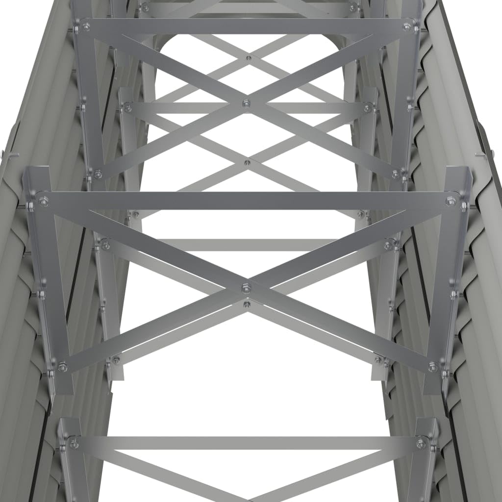 Foto 7 pulgar | Jardinera Elevada Vidaxl  Acero Con Recubrimiento En Polvo Gris  224 X 40 X 68 Cm - Venta Internacional.