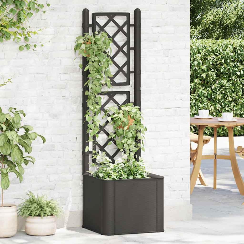 Foto 4 pulgar | Cama Elevada Para Jardín Vidaxl Con Enrejado Con Riego Automático  35 Litros  Color Antracita - Venta Internacional.
