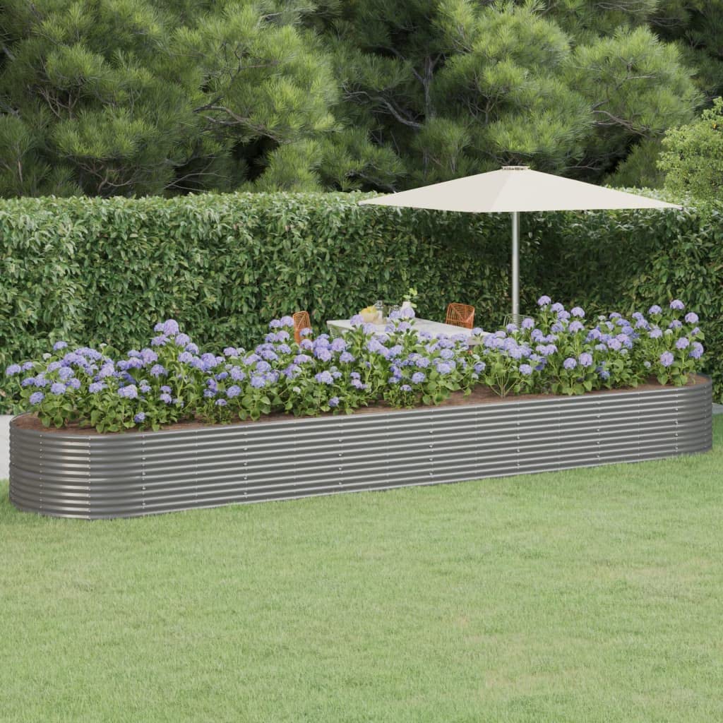 Foto 3 pulgar | Cama Elevada Garden Vidaxl De Acero Gris 229 9 X 55 1 X 26 8 Cm - Venta Internacional.