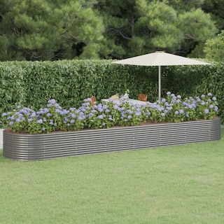 Foto 2 | Cama Elevada Garden Vidaxl De Acero Gris 229 9 X 55 1 X 26 8 Cm - Venta Internacional.