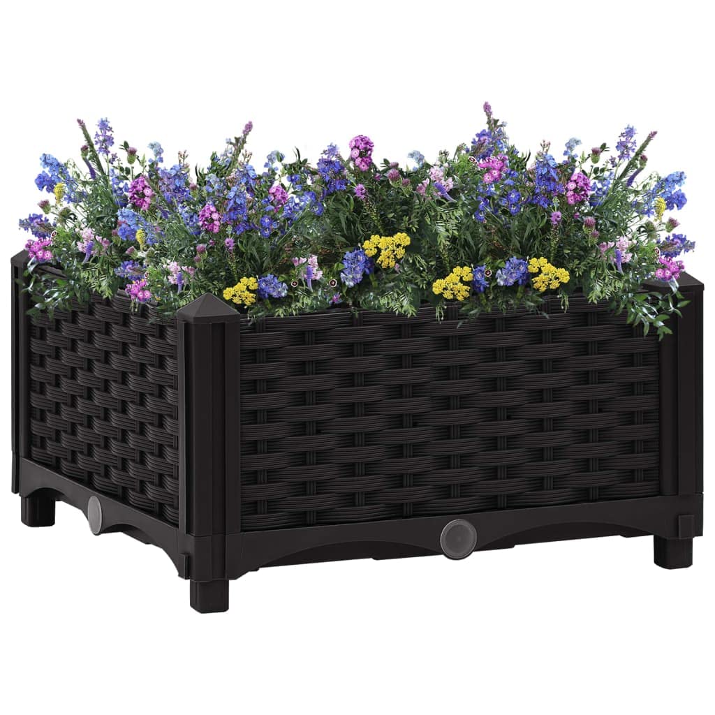 Foto 2 | Macetero Elevado Vidaxl  Polipropileno Duradero  Negro  40 X 40 X 23 Cm - Venta Internacional.