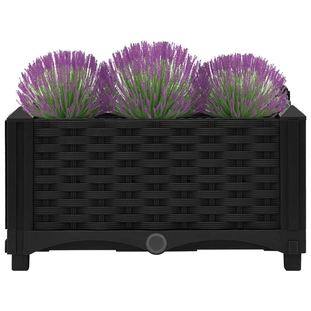 Foto 4 | Macetero Elevado Vidaxl  Polipropileno Duradero  Negro  40 X 40 X 23 Cm - Venta Internacional.