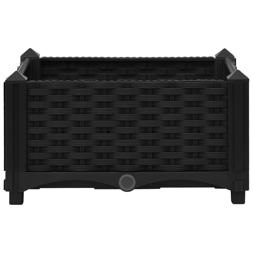 Foto 5 | Macetero Elevado Vidaxl  Polipropileno Duradero  Negro  40 X 40 X 23 Cm - Venta Internacional.