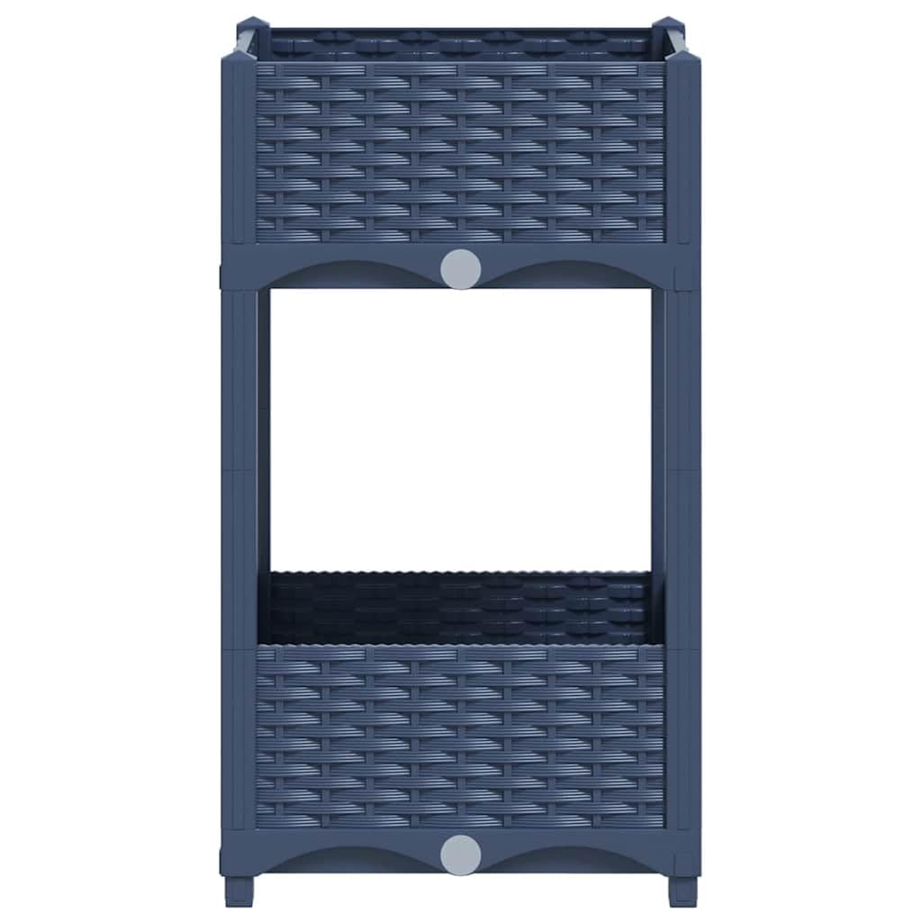 Foto 5 | Jardinera Elevada Vidaxl De Polipropileno Gris Con 2 Estantes - Venta Internacional.