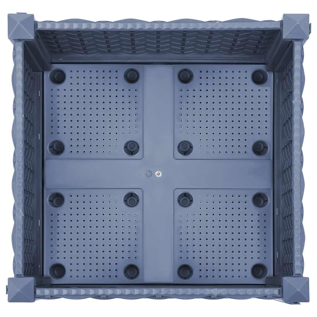 Foto 7 pulgar | Jardinera Elevada Vidaxl De Polipropileno Gris Con 2 Estantes - Venta Internacional.