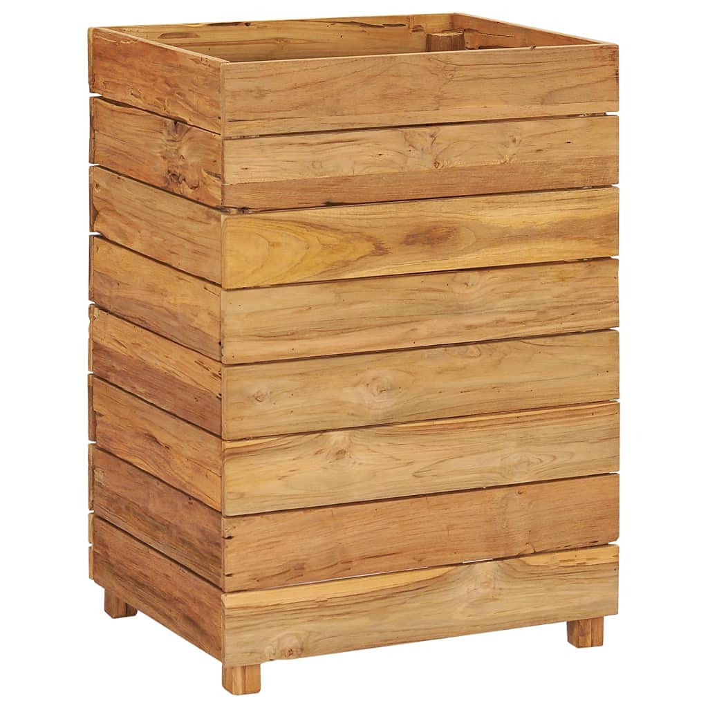 Foto 3 pulgar | Maceta Con Cama Elevada Vidaxl  Acero Reciclado  Teca  50 X 40 X 72 Cm - Venta Internacional.
